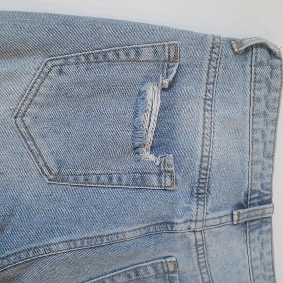 Princess Polly Distressed Raw Hem Skinny Jeans Size 0 Denim - Picture 8 of 9